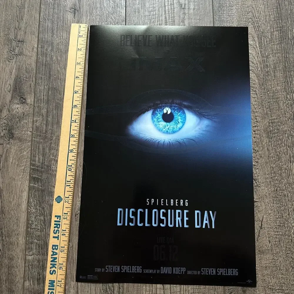 2026 Disclosure Day Steven Spielberg IMAX Sci Fi Movie Promo Poster Print